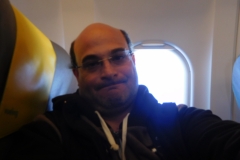 Me in plane to Greece