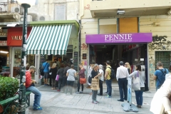 People in line to get flafle
