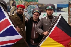 Me with street performers dressed up as soliders