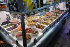 A olive display at the market