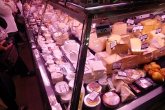 A meat display at the market