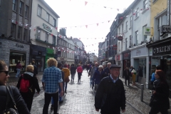 Walking down a street in Galway