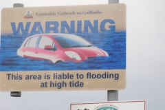 Funny Sign saying to no to park on Pier or you car might fall in
