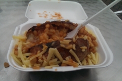 Baked Potatoe with Cheese and Beans